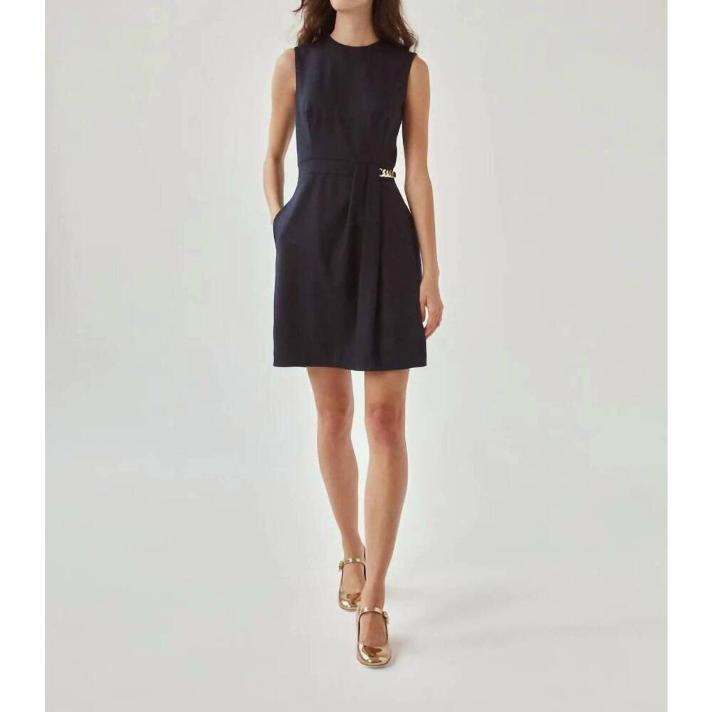 NEW JUDITH & CHARLES riopele dress in navy